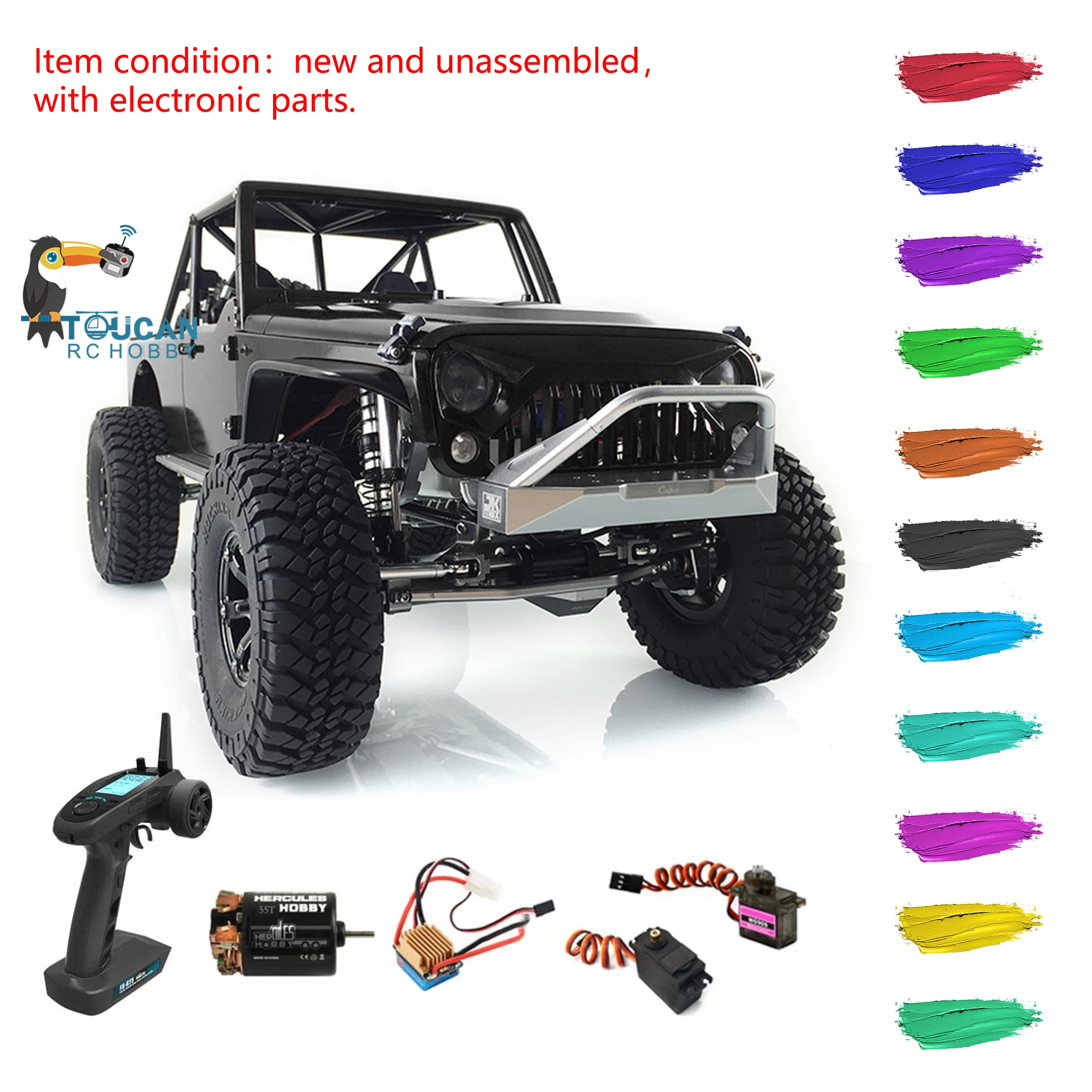 Ограниченная серия 1/8 Capo RC Racing JKMAX Crawler KIT модель дистанционного управления с металлическим шасси ESC Motor Car Painted THZH0167
Ограниченная серия 1/8 Capo RC Racing JKMAX Crawler KIT модель дистанционного управления с металлическим шасси ESC Motor Car Painted THZH0167