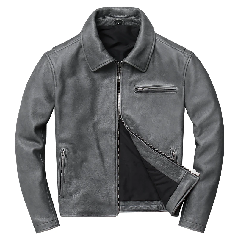 Leather 2020 New Jacket Men Men's Genuine top layer leather mens sheepskin fur coat skull leather jacket popular
Leather 2020 New Jacket Men Men's Genuine top layer leather mens sheepskin fur coat skull leather jacket popular