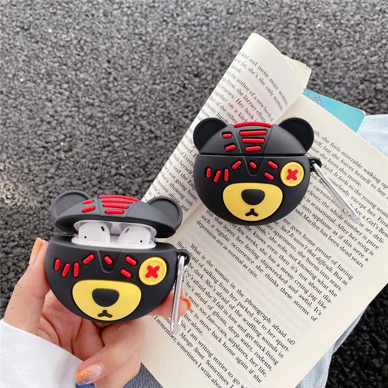 Silicone Case for Airpod 1 2 3D Rogue Bear for Airpods 1 2 Case Shockproof Charging Box Cover Skin Accessories for for Airpods
Silicone Case for Airpod 1 2 3D Rogue Bear for Airpods 1 2 Case Shockproof Charging Box Cover Skin Accessories for for Airpods