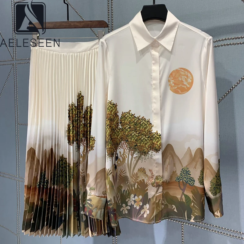 Женский офисный костюм AELESEEN, весенне-осенняя Модная элегантная рубашка + длинная Плиссированная юбка с цветочным принтом, комплект из 2 пред...
Женский офисный костюм AELESEEN, весенне-осенняя Модная элегантная рубашка + длинная Плиссированная юбка с цветочным принтом, комплект из 2 пред...