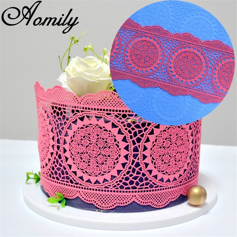 Aomily Double Sunflower Lace Shape Silicone Mold Wedding Birthday Cake Flower Border Decoration Fondant Cake Surround Baking Mat
Aomily Double Sunflower Lace Shape Silicone Mold Wedding Birthday Cake Flower Border Decoration Fondant Cake Surround Baking Mat