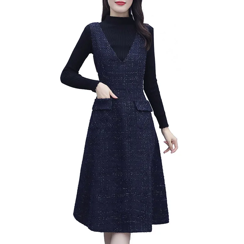 5XL Women's Dress 2022 New Autumn Winter Sleeveless Waistcoats Plaid Woolen Dress Elegant Ladies Vest Dresses Vestidos W224
5XL Women's Dress 2022 New Autumn Winter Sleeveless Waistcoats Plaid Woolen Dress Elegant Ladies Vest Dresses Vestidos W224