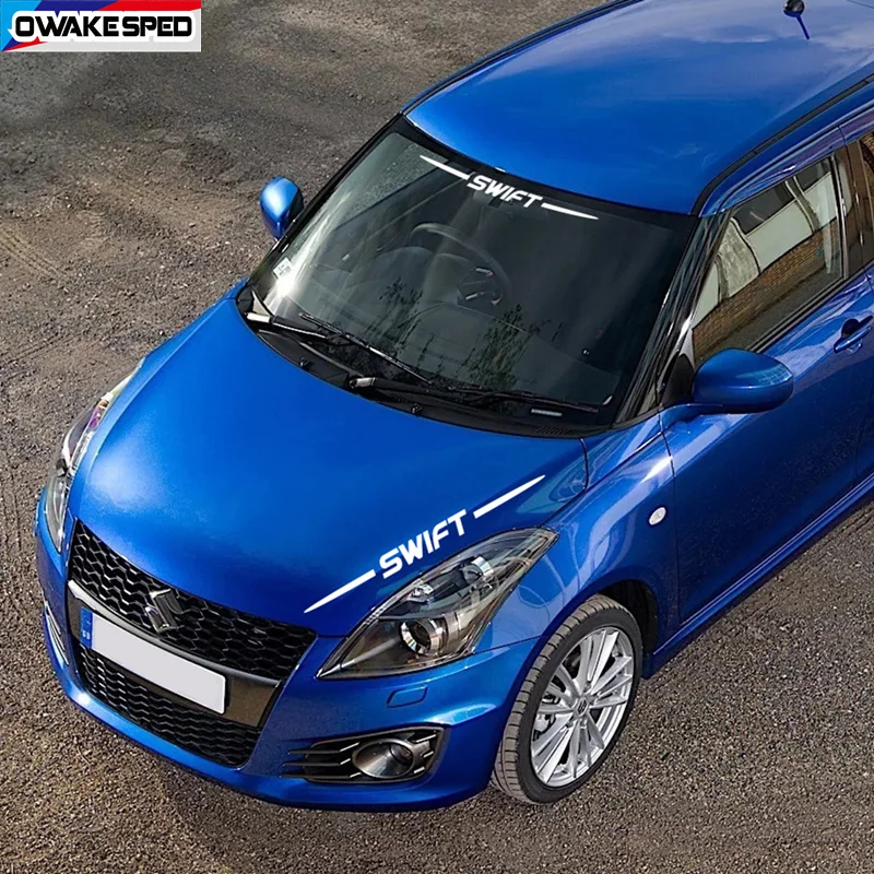 Виниловая наклейка на переднее лобовое стекло автомобиля для SUZUKI SWIFT Sport Stripe |