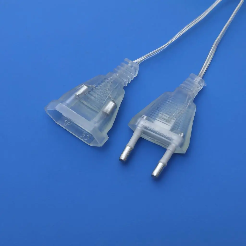 AC power extension cable 110-220V EU/US plug extension cord for holiday low-power LED string lights, Christmas indoor lights 
AC power extension cable 110-220V EU/US plug extension cord for holiday low-power LED string lights, Christmas indoor lights