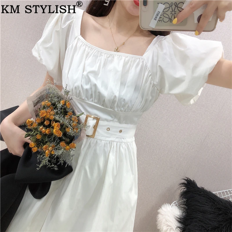 Summer New Women's Clothings A-line Dress Korean Black and White Lantern Sleeves Simple Fresh High Waist Slim One-piece Dress
Summer New Women's Clothings A-line Dress Korean Black and White Lantern Sleeves Simple Fresh High Waist Slim One-piece Dress