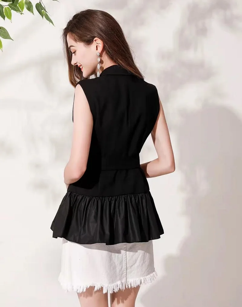 High Quality New Long Blazer Dress 2021 Spring Summer Clothes Women Notched Collar Belt Deco Sleeveless Black Blazer Outfits
High Quality New Long Blazer Dress 2021 Spring Summer Clothes Women Notched Collar Belt Deco Sleeveless Black Blazer Outfits