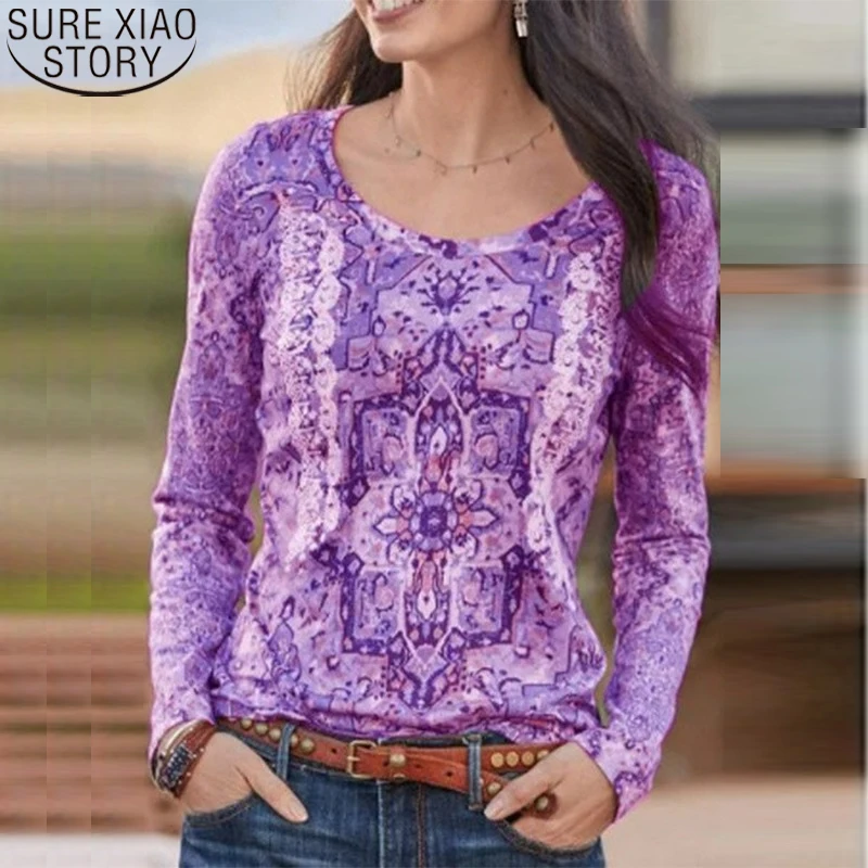 2022 New Spring and Autumn Bottoming Shirt Vintage Print T-shirts Women Tops Long Sleeve O-neck Tees Clothes Blusa Mujer 18296 
2022 New Spring and Autumn Bottoming Shirt Vintage Print T-shirts Women Tops Long Sleeve O-neck Tees Clothes Blusa Mujer 18296
