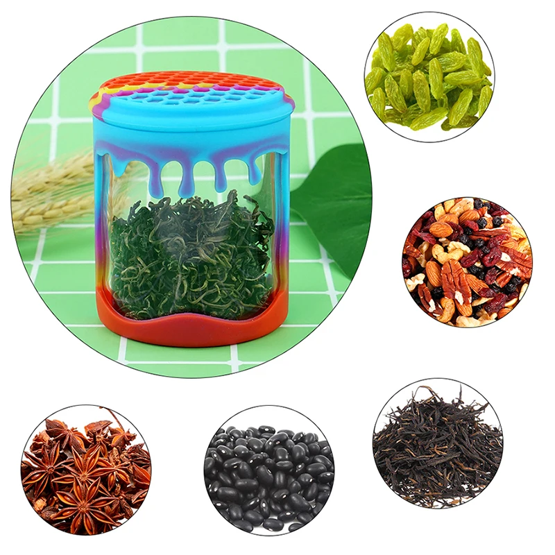 1Pc 100ml Honeybee Jar Storage Bottle Tank With Non-Stick Silicone Cover Wax Tea Herb Containers Storage Jars For Candy
1Pc 100ml Honeybee Jar Storage Bottle Tank With Non-Stick Silicone Cover Wax Tea Herb Containers Storage Jars For Candy