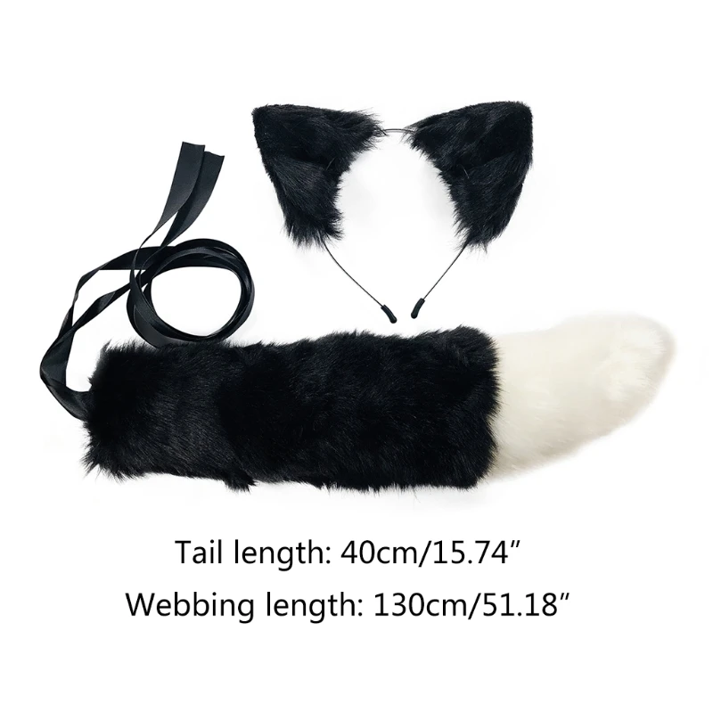 Adult Kids Simulation Plush Wolf Cat Ears Headband Bandana with Furry Long Tail Set Anime Cosplay Costume Accessories
Adult Kids Simulation Plush Wolf Cat Ears Headband Bandana with Furry Long Tail Set Anime Cosplay Costume Accessories