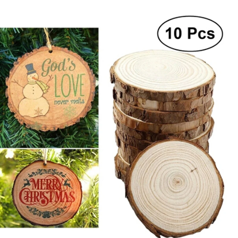 Unfinished Natural Round Wood Slices Circles Tree Bark Log Discs For DIY Crafts Painting Decoration
Unfinished Natural Round Wood Slices Circles Tree Bark Log Discs For DIY Crafts Painting Decoration