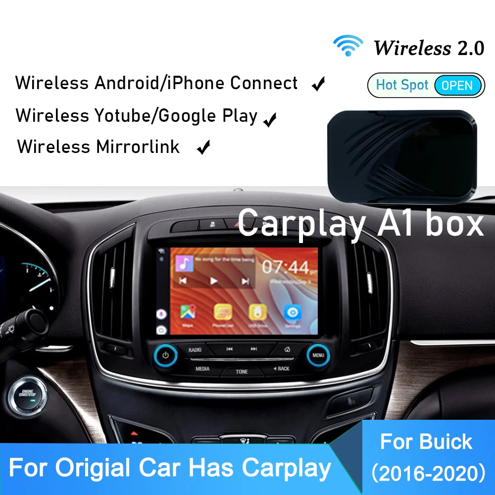 Carplay Ai Box Видео ТВ Беспроводной Mirrorlink к системе Android для Buick 2016 2020 Plug and Play AI Car