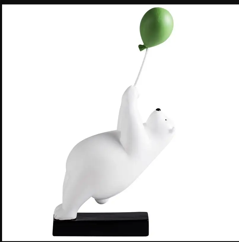 Nordic Resin Wthie Bear Balloon Decoration Home Livingroom Figurines Crafts Office Corridor Aisle Wall Hanging Murals Ornaments
Nordic Resin Wthie Bear Balloon Decoration Home Livingroom Figurines Crafts Office Corridor Aisle Wall Hanging Murals Ornaments