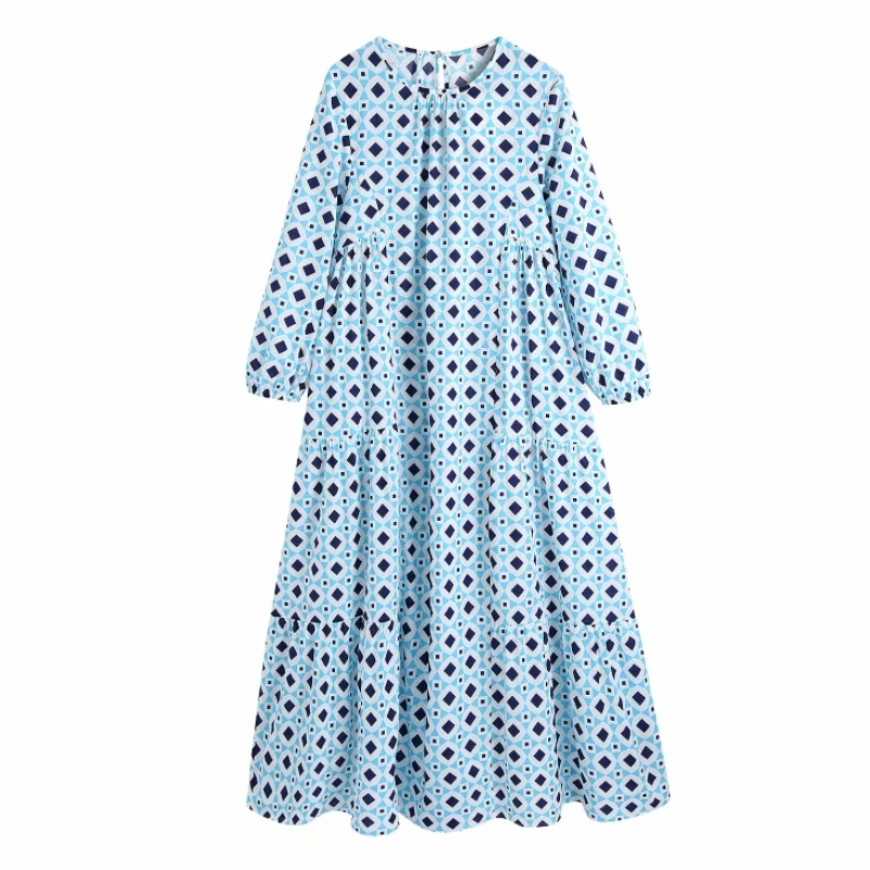 Summer Women Geometric Printing Splicing Midi Dress Female Nine Quarter Sleeve Clothes Casual Lady Loose Vestido D7679
Summer Women Geometric Printing Splicing Midi Dress Female Nine Quarter Sleeve Clothes Casual Lady Loose Vestido D7679