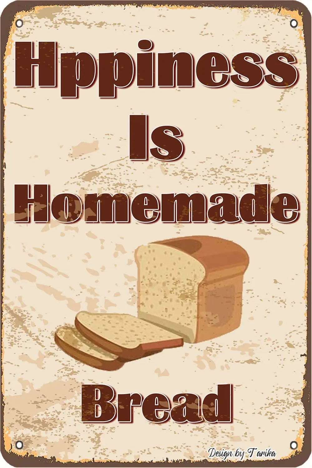 Металлический декоративный знак «счастье-самодельный хлеб», 8 х12 дюймов 
Металлический декоративный знак «счастье-самодельный хлеб», 8 х12 дюймов