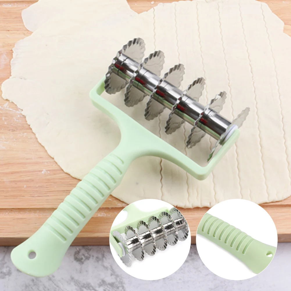 Stainless Steel Pizza Roller Dough Lattice Cutter 6-Wheel Cutting Knife Pizza Pastry Cutter Making Tool DIY Baking Accessories
Stainless Steel Pizza Roller Dough Lattice Cutter 6-Wheel Cutting Knife Pizza Pastry Cutter Making Tool DIY Baking Accessories