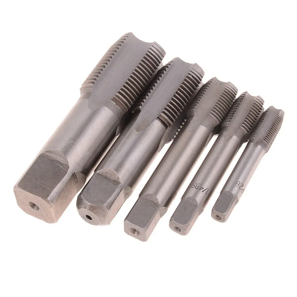 5pcs G1/8 1/4 3/8 1/2 3/4 Tap Metal Screw Thread Taps Cutting Hand Tools For Bench Drills Tapping Machines
5pcs G1/8 1/4 3/8 1/2 3/4 Tap Metal Screw Thread Taps Cutting Hand Tools For Bench Drills Tapping Machines