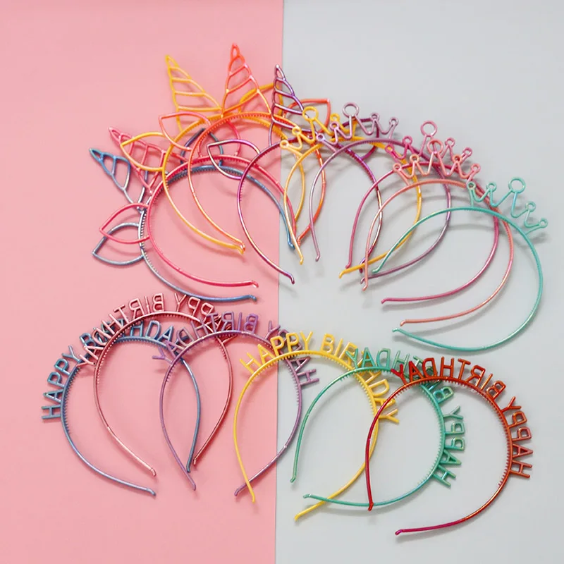 Unicorn Colorful Hairband crown bride Birthday shiny Hair Accessories Party Gift Headband Children Adult Dress Up Headwear
Unicorn Colorful Hairband crown bride Birthday shiny Hair Accessories Party Gift Headband Children Adult Dress Up Headwear