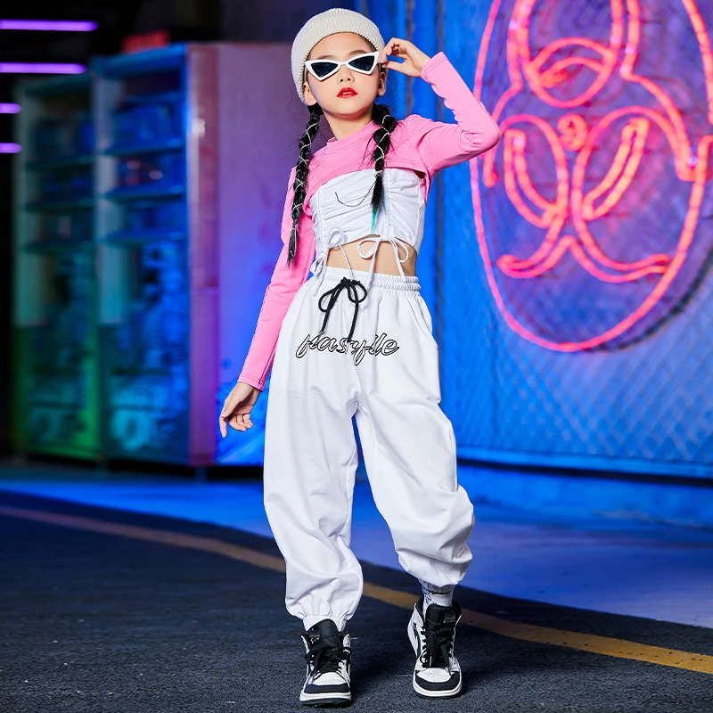 Hip Hop Clothes Girls Jazz Dancewear Dancer Outfit Fashion Stage Costume Crop Tops White Casual Pants Cheerleader Uniform DL8860
Hip Hop Clothes Girls Jazz Dancewear Dancer Outfit Fashion Stage Costume Crop Tops White Casual Pants Cheerleader Uniform DL8860