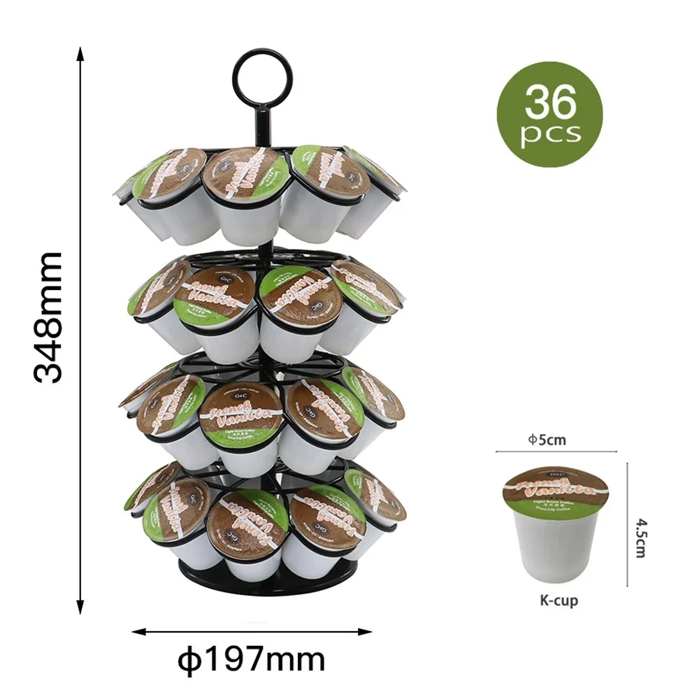 36Cups 4-layer Detachable Desktop Rotating Coffee Capsule Rack for Dolce Gusto Capsule Display Rack Coffee Capsule Storage Rack
36Cups 4-layer Detachable Desktop Rotating Coffee Capsule Rack for Dolce Gusto Capsule Display Rack Coffee Capsule Storage Rack