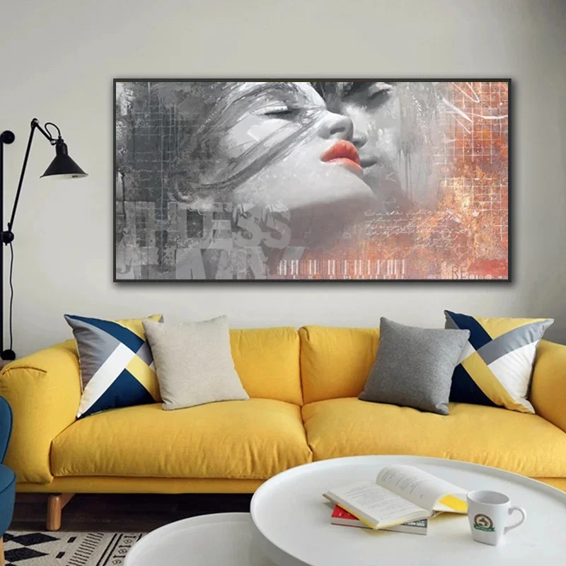 Canvas Painting Modern Graffiti Art Posters and Prints Wall Art Abstract Lover Kiss Decorative Painting for Living Room Decor
Canvas Painting Modern Graffiti Art Posters and Prints Wall Art Abstract Lover Kiss Decorative Painting for Living Room Decor