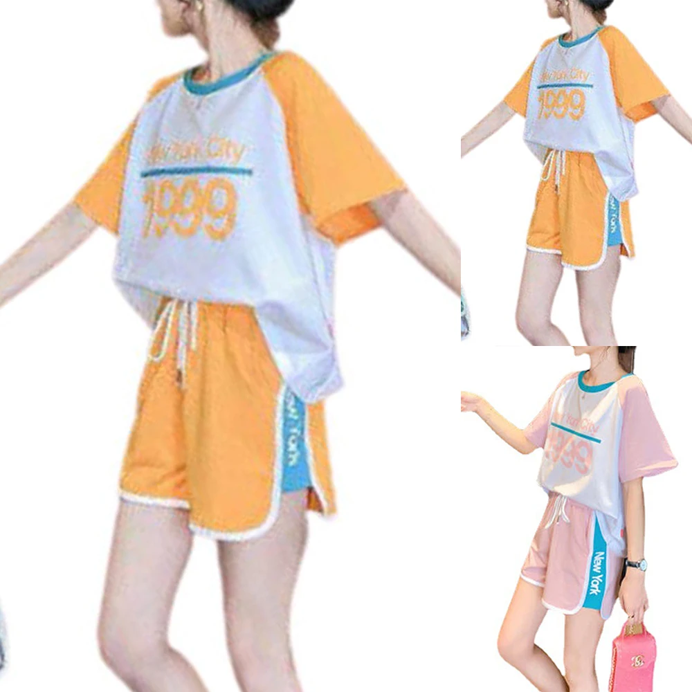 2Pcs Women Short Sleeve T Shirt Top + Lady Summer Shorts Pants Set Casual Outfit
2Pcs Women Short Sleeve T Shirt Top + Lady Summer Shorts Pants Set Casual Outfit