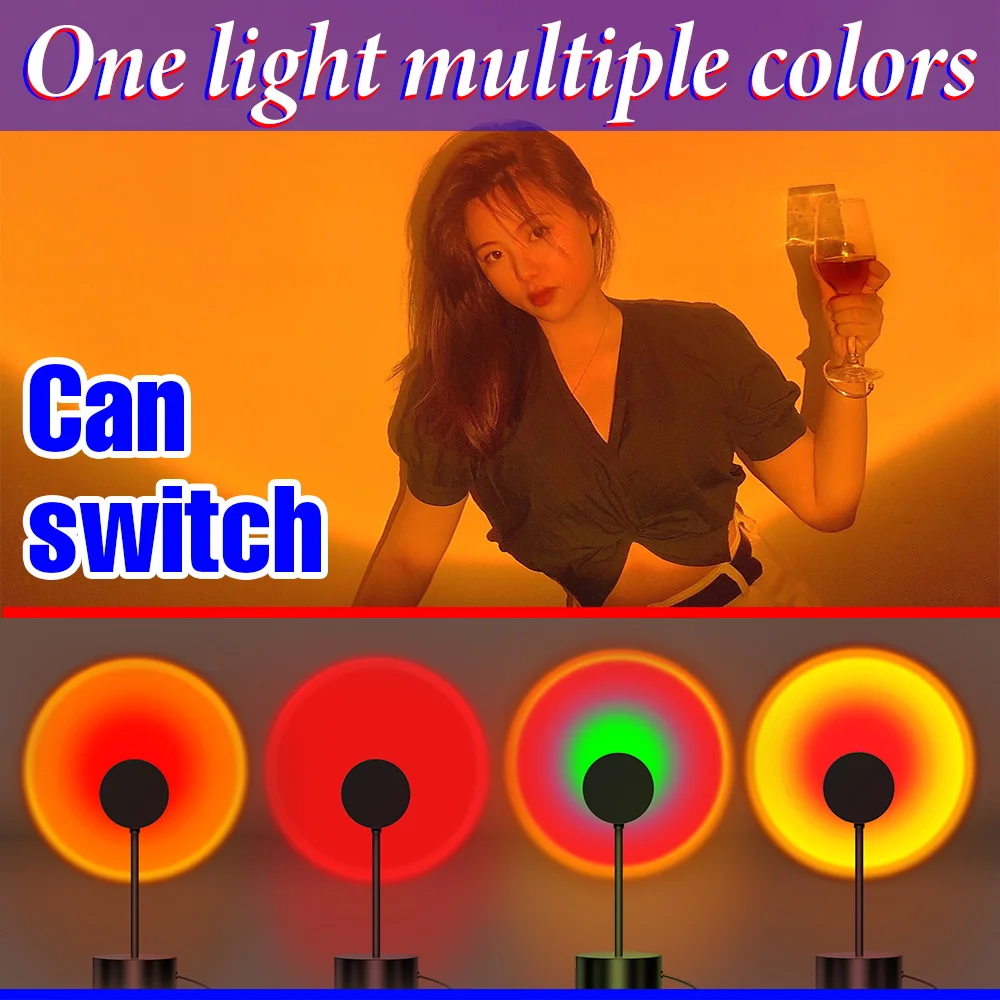 Night Light Bulb USB Sunset Projector Lamp LED Rainbow Wall Lamp 5V LED Table Lamp Atmosphere Projection Decor Lighting For Home
Night Light Bulb USB Sunset Projector Lamp LED Rainbow Wall Lamp 5V LED Table Lamp Atmosphere Projection Decor Lighting For Home