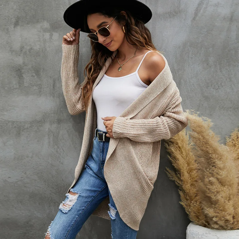 2021 Women's Autumn and Winter New Large Knitted Cardigan Open European and American-Style Mid-Length Solid Color Sweater Coat
2021 Women's Autumn and Winter New Large Knitted Cardigan Open European and American-Style Mid-Length Solid Color Sweater Coat