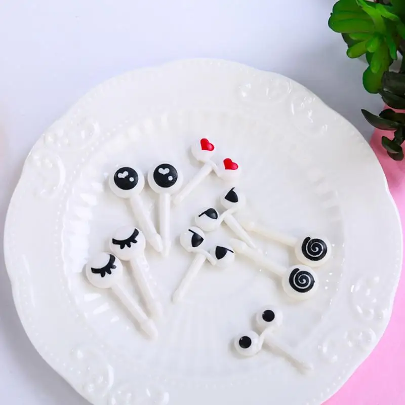 10PCS/Set Mini Cute Eye Fruit Fork Reusable Cartoon Plastic Eyes Fruit Fork Sandwich Toppers Decoration Home Kitchen Accessories
10PCS/Set Mini Cute Eye Fruit Fork Reusable Cartoon Plastic Eyes Fruit Fork Sandwich Toppers Decoration Home Kitchen Accessories
