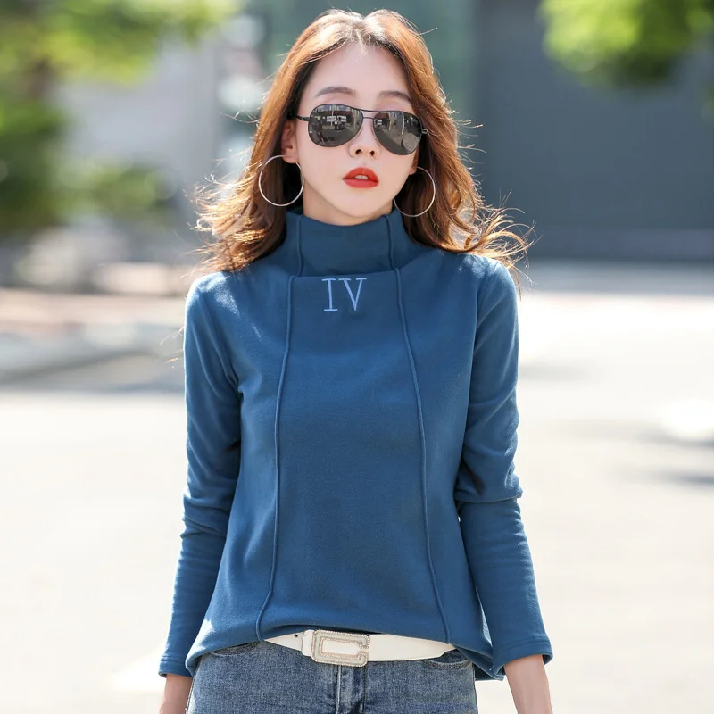 #0323 Autumn Winter Casual Turtleneck T Shirt Women Warm Thick Basic T-shirt Slim Embroidery Letters Korean Style Women's Shirt
#0323 Autumn Winter Casual Turtleneck T Shirt Women Warm Thick Basic T-shirt Slim Embroidery Letters Korean Style Women's Shirt
