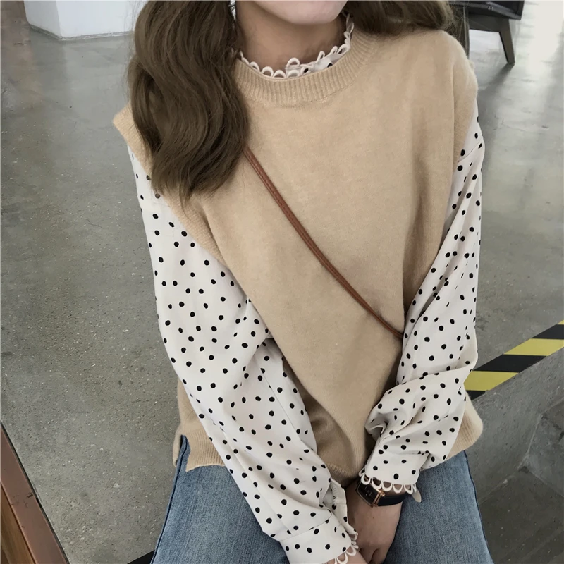 Women's Blouse Shirt Autumn Korean Style Vintage Polk Dot Blouse Long-sleeved Singble Breasted Blusas Cotton Tops 2020
Women's Blouse Shirt Autumn Korean Style Vintage Polk Dot Blouse Long-sleeved Singble Breasted Blusas Cotton Tops 2020