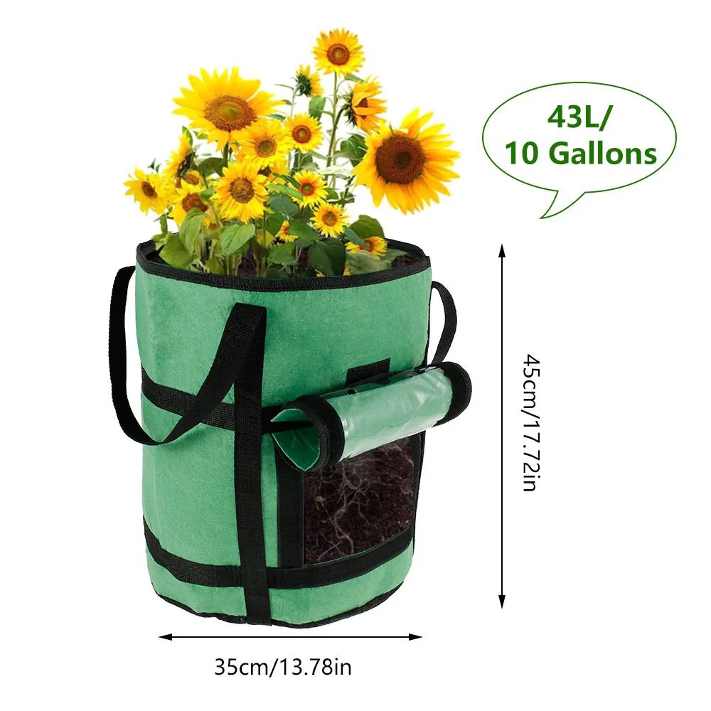 Plant Grow Bags Potato Pot Greenhouse Vegetable Planting Bag Non-woven Moisturizing Vertical Garden Growing Bags Seedling Tools
Plant Grow Bags Potato Pot Greenhouse Vegetable Planting Bag Non-woven Moisturizing Vertical Garden Growing Bags Seedling Tools