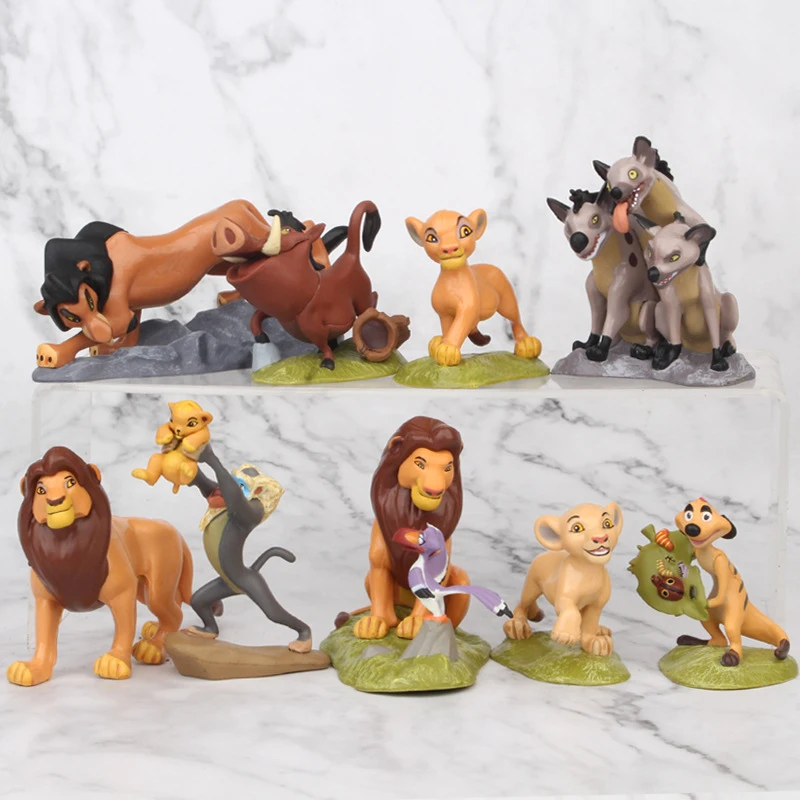 9 шт. королевские игрушки с изображением Льва Simba Mufasa Nala Pumbaa Timon мини из ПВХ для