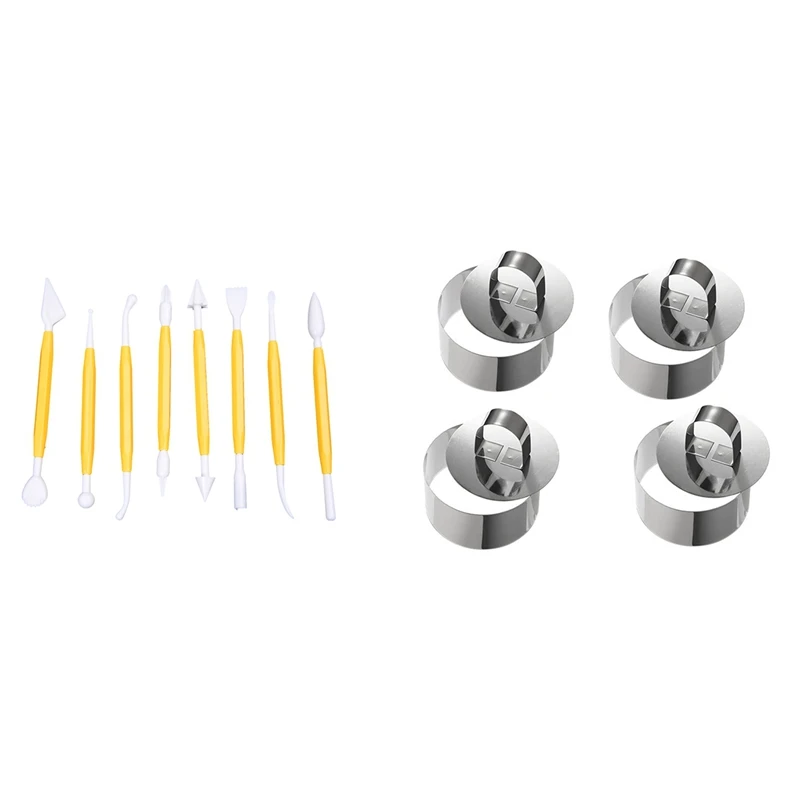 Christmas Gift Clay Sculpture Clay Polymer Clay Tool 8 Piece Set With 4 Pcs Cake Molds Cake Rings Cake Mousse Mold
Christmas Gift Clay Sculpture Clay Polymer Clay Tool 8 Piece Set With 4 Pcs Cake Molds Cake Rings Cake Mousse Mold