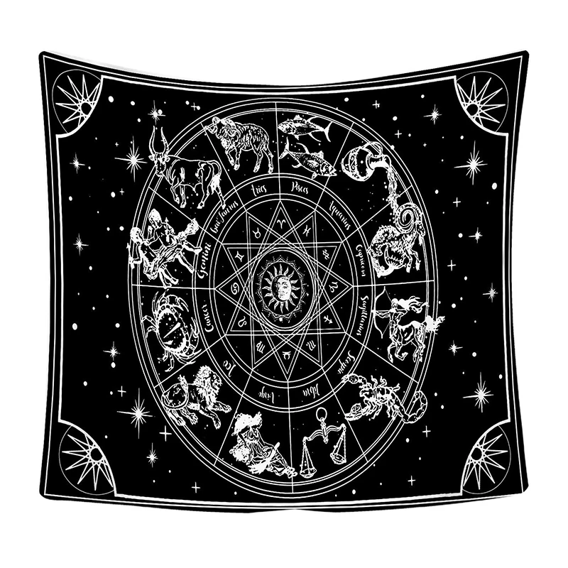 Mandala White Black Sun Moon Tapestry Wall Hanging Witchcraft Carpets Ceiling Room Home Decor Art Celestial Wall Rugs 95x73cm
Mandala White Black Sun Moon Tapestry Wall Hanging Witchcraft Carpets Ceiling Room Home Decor Art Celestial Wall Rugs 95x73cm