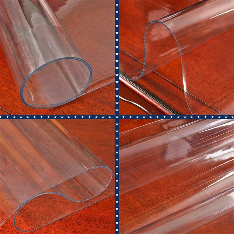 Tablecloth Waterproof Rectangle Table Cover Mat Kitchen Solid Oil proof Table Protector Soft Glass Cloth2mm PVC Transparent
Tablecloth Waterproof Rectangle Table Cover Mat Kitchen Solid Oil proof Table Protector Soft Glass Cloth2mm PVC Transparent