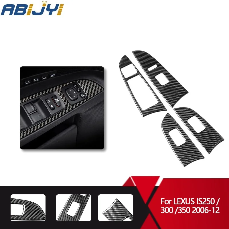 4 Piece Carbon Fiber Window Switch Button Panel Trim For LEXUS IS250 /300 /350 2011-2012 Interior Accessories
4 Piece Carbon Fiber Window Switch Button Panel Trim For LEXUS IS250 /300 /350 2011-2012 Interior Accessories