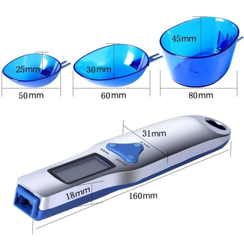 500g/0.1g Kitchen Digital Spoon Scale LCD Display Electronic Measuring Spoon Scales with 3 Detachable Weighing
500g/0.1g Kitchen Digital Spoon Scale LCD Display Electronic Measuring Spoon Scales with 3 Detachable Weighing