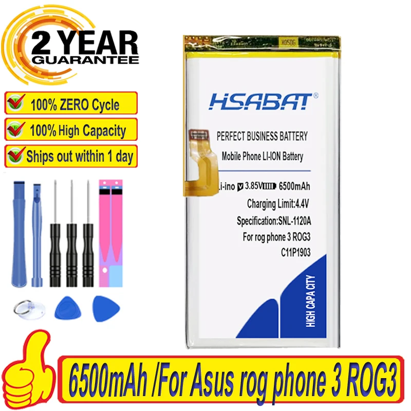 Топ-бренд 100% Новинка 6500 мАч C11P1903 Аккумулятор для ASUS rog phone 3 ROG3 батареи + Бесплатные