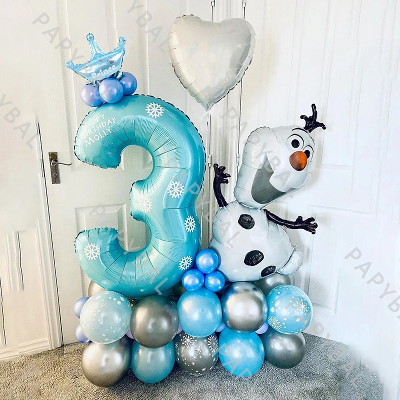 

Disney Frozen Theme Party Balloons Set Olaf Foil Balloon Kids Birthday Arch Garland Kit Snowflake Latex Globos Girl Baby Shower