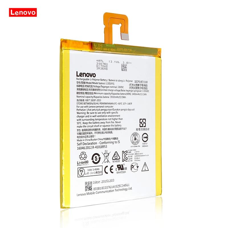 100% Оригинальный аккумулятор L13D1P31 для Lenovo Pad A3500 S5000 S5000-H tab3 7 TB3 710i 710F tab 2 A7 |