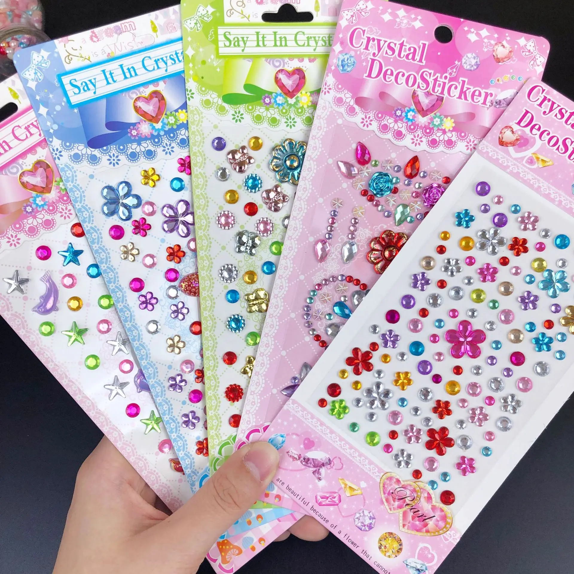 1 Sheet Acrylic Crystal Stickers Children Toys Sticker Decal Mobile Diamond Rhinestone Self Adhesive Stickers
1 Sheet Acrylic Crystal Stickers Children Toys Sticker Decal Mobile Diamond Rhinestone Self Adhesive Stickers