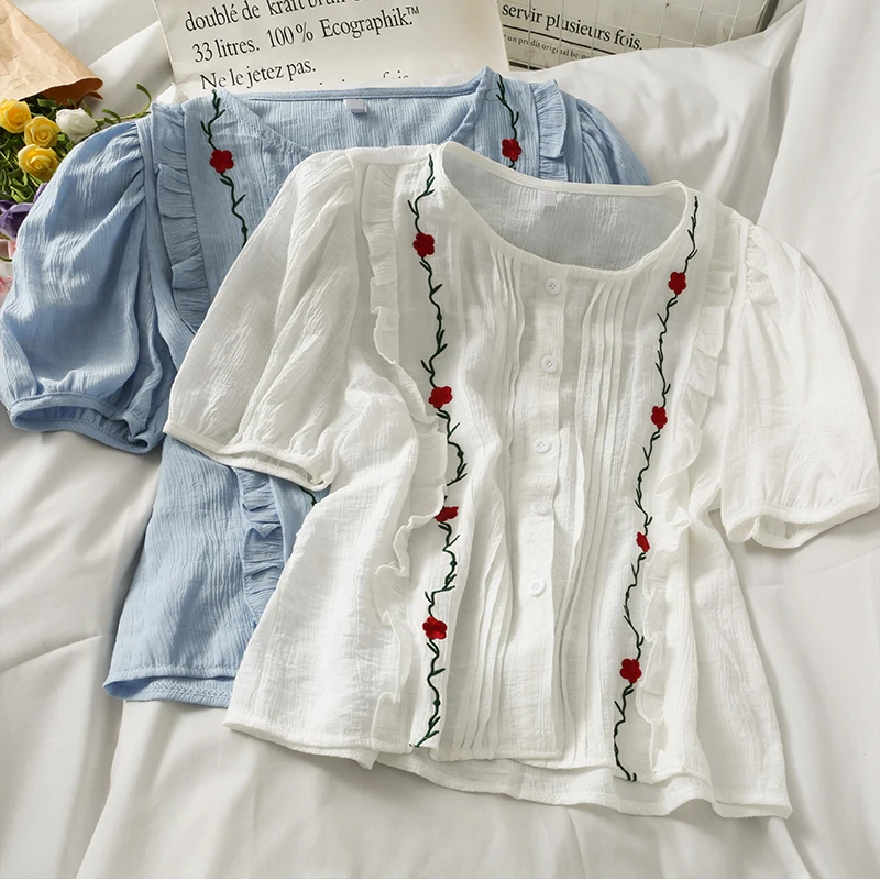 Женская Повседневная Блузка с коротким рукавом и цветочным принтом
Женская Повседневная Блузка с коротким рукавом и цветочным принтом