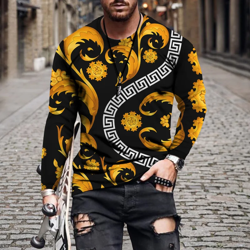 Spot 2021 new men's and women's T-shirt retro printing 3D printing round neck long sleeve street trend
Spot 2021 new men's and women's T-shirt retro printing 3D printing round neck long sleeve street trend