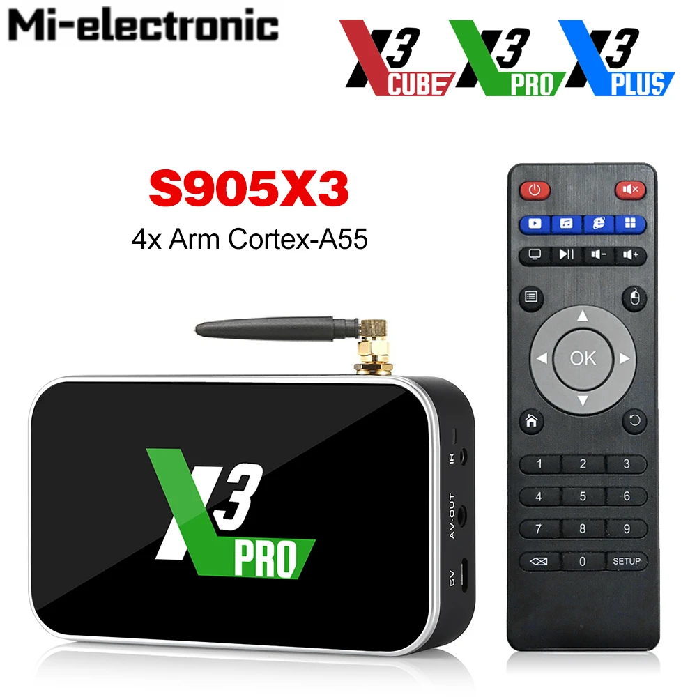 Новейшая ТВ приставка Ugoos X3 PRO Android 9 0 4 Гб RAM 32 DDR4 Amlogic S905X3 2 4G/5G WiFi 1000 м 4K X3Cube 16