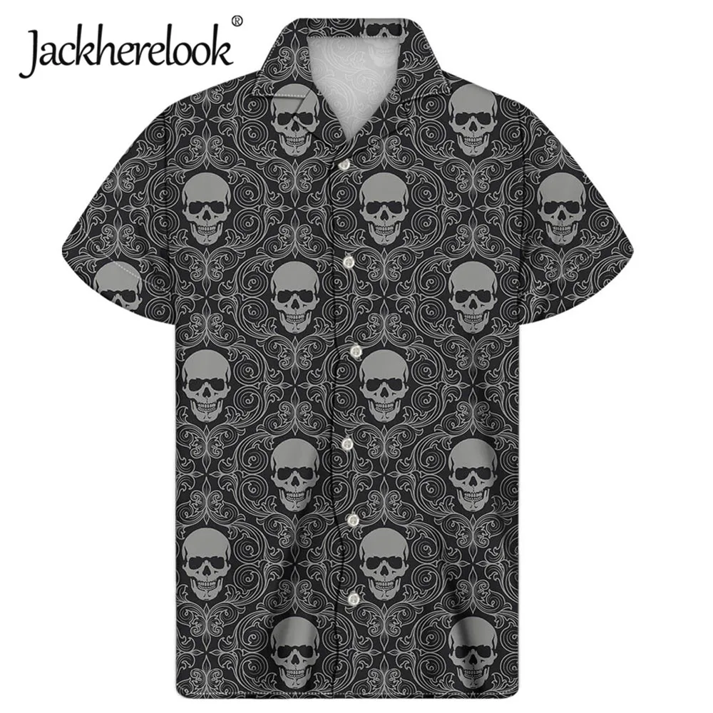 Jackherelook Floral Sugar Skull Print Guayabera Cuban Shirts for Men's Clothing Short Sleeved Hawaiian Shirts Male Top
Jackherelook Floral Sugar Skull Print Guayabera Cuban Shirts for Men's Clothing Short Sleeved Hawaiian Shirts Male Top