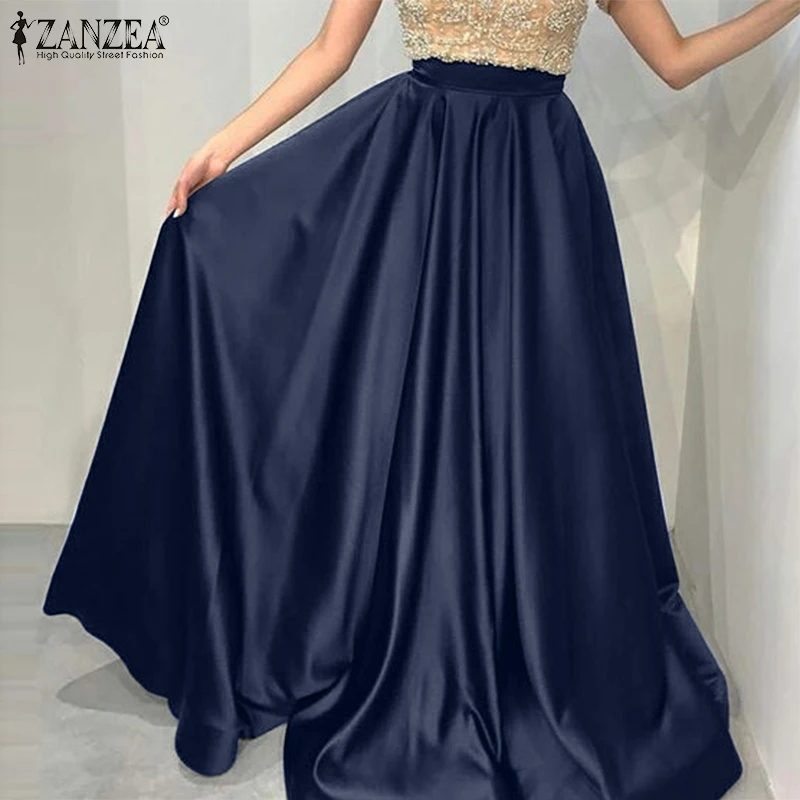 2022 ZANZEA Casual Party Satin Skirts Spring Summer OL High Waist Maxi Long Skirts A-line Solid Vestidos Oversized Loose Bottoms
2022 ZANZEA Casual Party Satin Skirts Spring Summer OL High Waist Maxi Long Skirts A-line Solid Vestidos Oversized Loose Bottoms