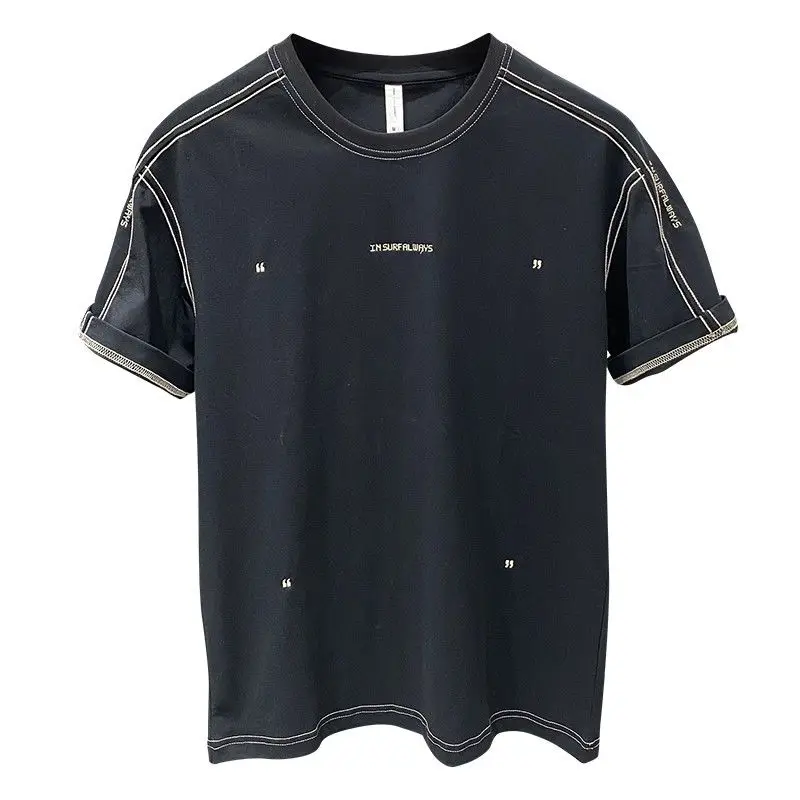 2021 summer new casual embroidery letters round neck short-sleeved ice silk T-shirt men's trend all-match T-shirt
2021 summer new casual embroidery letters round neck short-sleeved ice silk T-shirt men's trend all-match T-shirt