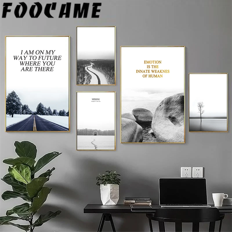Road Stone Lake Forest Snow Nordic Wall Art Canvas Print Nature Poster Pictures Home Decoration Black White Landscape Painting
Road Stone Lake Forest Snow Nordic Wall Art Canvas Print Nature Poster Pictures Home Decoration Black White Landscape Painting