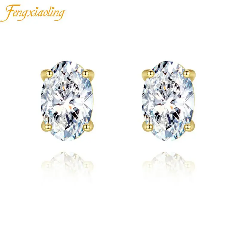 Fengxiaoling 925 Sterling Silver 14k Gold Plated Geometric Zircon Stud Earrings For Women Girls Kids Silver 925 Jewelry Gift
Fengxiaoling 925 Sterling Silver 14k Gold Plated Geometric Zircon Stud Earrings For Women Girls Kids Silver 925 Jewelry Gift
