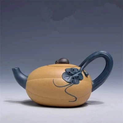 

Yixing Zisha Чай горшок Высокое качество подлинный вся выполнена вручную наклейки дыни горшок зеленый грязи секция, глина дома кунг-фу Чёрный чай...
